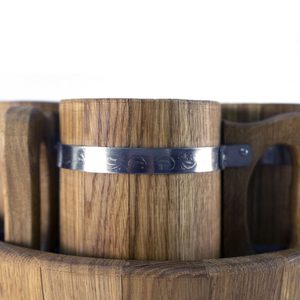 SADA Z DUBU 4 POHÁRY 0.5 L A PODNOS - DOBOVÉ STOLOVÁNÍ - STOLOVÁNÍ