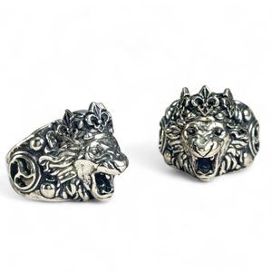 ČESKÝ LEV, STŘÍBRNÝ PRSTEN, AG 925, 36 G - PRSTENY - STŘÍBRNÉ ŠPERKY