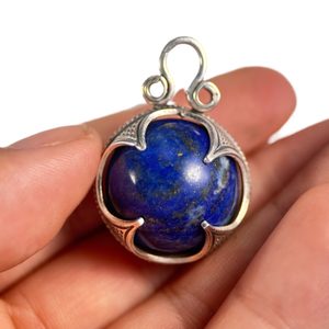 LAPIS LAZULI, VIKINSKÝ STŘÍBRNÝ PŘÍVĚSEK, GOTLAND, AG 925 - PŘÍVĚSKY - STŘÍBRNÉ ŠPERKY