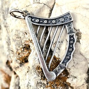 ERIN GO BRAGH - IRSKÁ HARFA, STŘÍBRNÝ PŘÍVĚSEK, AG 925 - PŘÍVĚSKY - STŘÍBRNÉ ŠPERKY