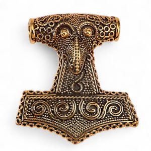 VELKÉ HAVRANÍ THOROVO KLADIVO, KABARA, ŠVÉDSKO, BRONZ - PŘÍVĚSKY - ŠPERKY