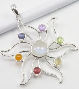 CHAKRA, STŘÍBRNÝ PŘÍVĚSEK S KAMENY AG 925/1000 - PŘÍVĚSKY - STŘÍBRNÉ ŠPERKY