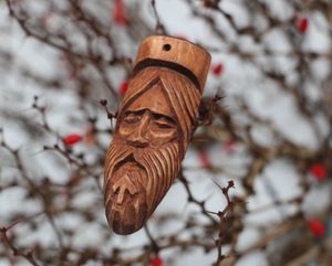 THOR VIKINGSKÝ PŘÍVĚŠEK, DŘEVO - SOŠKY, RELIÉFY, TRUHLY - HOME DECOR