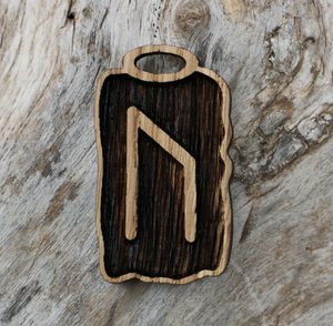 URUZ - RUNOVÝ AMULET DŘEVĚNÝ - RUNY - ŠPERKY