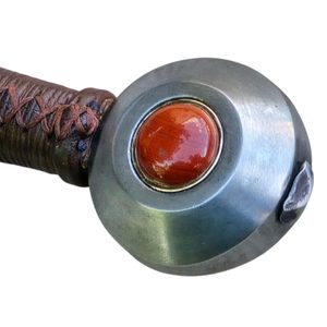 JASPER, JEDNORUČNÍ MEČ, 14.-15. STOLETÍ, FULL TANG, S KAMENEM - STŘEDOVĚKÉ MEČE - ZBRANĚ