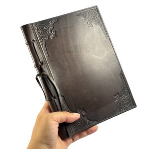 GOTHIC, KOŽENÝ SEŠIT, LINKOVANÝ, HNĚDÝ - OSTATNÍ KOŽENÉ VÝROBKY - SEDLÁŘSTVÍ