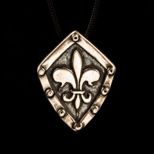 FLEUR DE LIS VE ŠTÍTU, PŘÍVĚŠEK, STŘÍBRO 925 - PŘÍVĚSKY{% if kategorie.adresa_nazvy[0] != zbozi.kategorie.nazev %} - STŘÍBRNÉ ŠPERKY, ZLATÉ{% endif %}