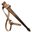 Leather scabbard for one-handed sword, brown