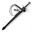 Leather scabbard for one-handed sword, black