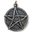LESNÍ PENTAGRAM, PŘÍVĚSEK, STAROMOSAZ - MAGICKÉ AMULETY - ŠPERKY