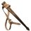 Leather scabbard for one-handed sword, brown