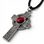 PŘÍVĚSEK KELTSKÝ KŘÍŽ, ČERVENÝ - KELTSKÉ AMULETY - ŠPERKY