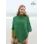 ARAN PONCHO, Merinowolle, grün