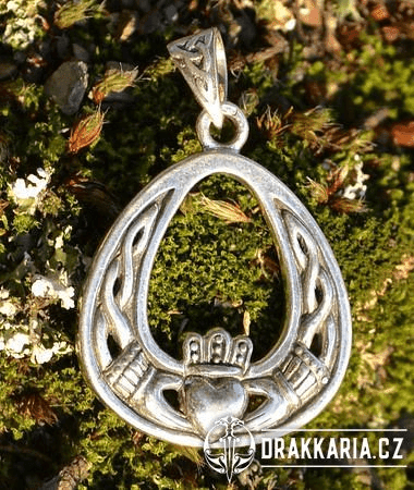 STŘÍBRNÝ CLADDAGH PŘÍVĚSEK, AG 925