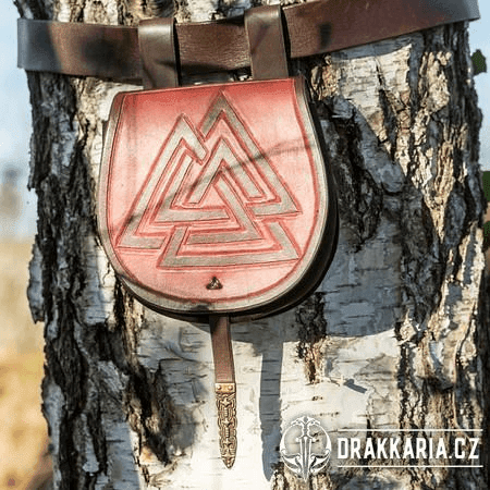 VALKNUT, RYTÁ KOŽENÁ VIKINGSKÁ BRAŠNA