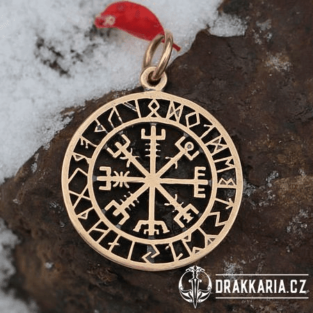 VEGVÍSIR - ISLANDSKÁ RUNA, PŘÍVĚŠEK BRONZ, MALÝ