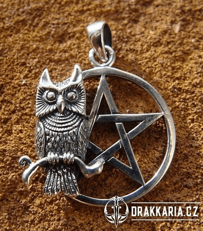 SOVA, WICCA AMULET, STŘÍBRO. STŘÍBRO (925)