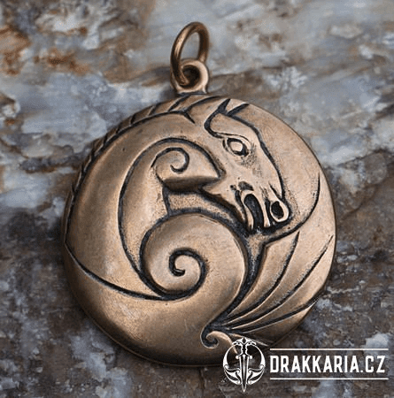 KELTSKÝ KŮŇ AMULET BRONZ