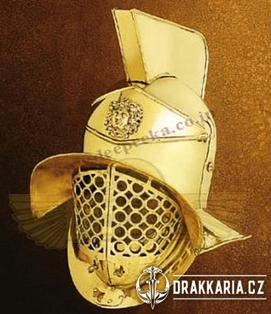 PŘILBA GLADIATOR, MOSAZ, SBĚRATELSKÁ REPRODUKCE