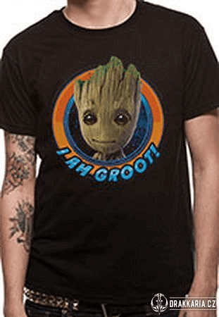 GUARDIANS OF THE GALAXY 2 - GROOT, TRIČKO, UNISEX, ČERNÉ