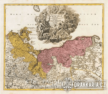 POMOŘANSKO, HISTORICKÁ MAPA, FAKSIMILE