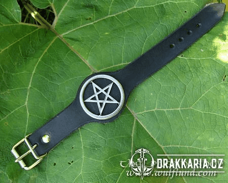 PENTAGRAM, KOŽENÝ NÁRAMEK