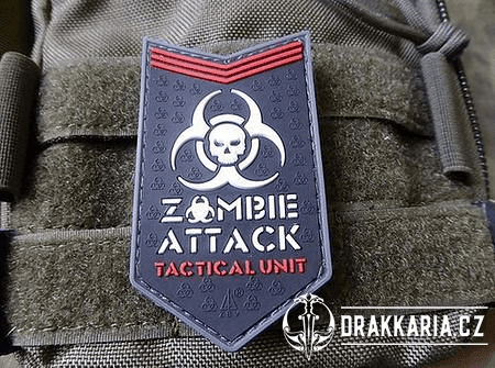 ZOMBIE ATTACK, 3D PATCH NÁŠIVKA, SUCHÝ ZIP