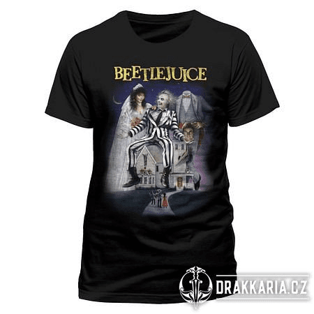 BEETLEJUICE, ČERNÉ UNISEX TRIČKO