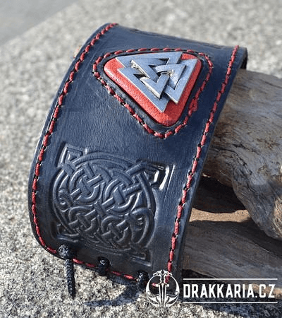 VALKNUT, KOŽENÝ VIKINGSKÝ NÁRAMEK