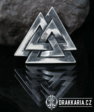 VALKNUT, STŘÍBRNÝ VIKINSKÝ PŘÍVĚŠEK, AG 925