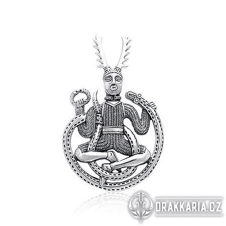 CERNUNNOS, STŘÍBRNÝ AMULET. STŘÍBRO (925)