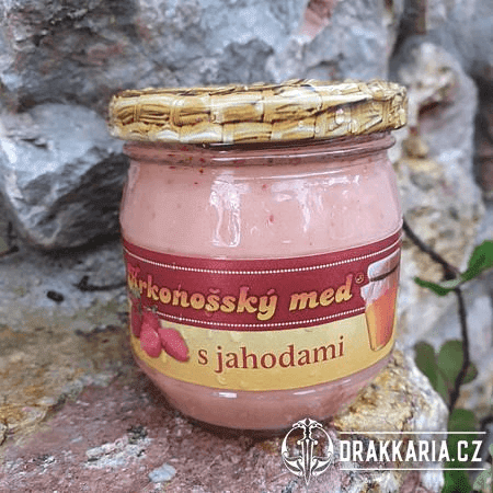 KRKONOŠSKÝ MED S JAHODAMI 240G