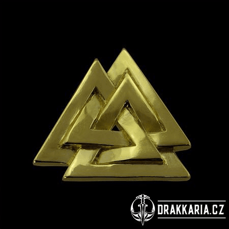 VALKNUT, VIKINSKÝ PŘÍVĚŠEK, 14K ZLATO