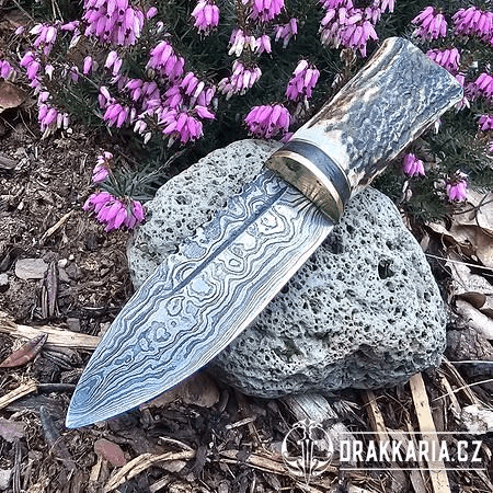 SGIAN DUBH, SKOTSKÝ NŮŽ - DAMAŠKOVÁ OCEL