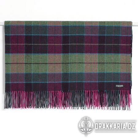 CLIFDEN TARTAN, LUXUSNÍ VLNĚNÁ DEKA, DOVOZ: IRSKO