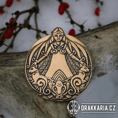 FREYA VIKINSKÝ AMULET BRONZ