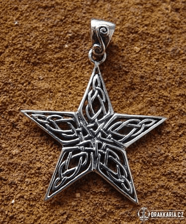 KELTSKÝ PENTAGRAM, TALISMAN. STŘÍBRO (925)