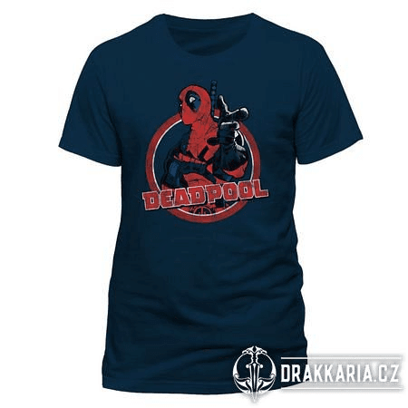 DEADPOOL , MODRÉ TRIČKO UNISEX