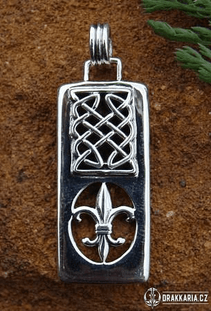 FLEUR DE LIS S PROPLETENCEM, AMULET, AG 925