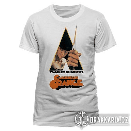 CLOCKWORK ORANGE - KNIFE, BÍLÉ TRIČKO UNISEX