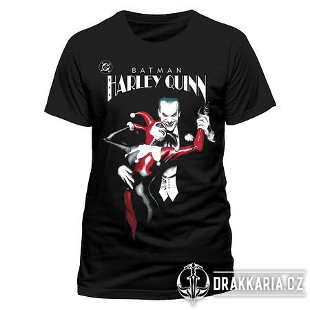 THE JOKER & HARLEY QUINN DANCING, ČERNÉ UNISEX TRIČKO