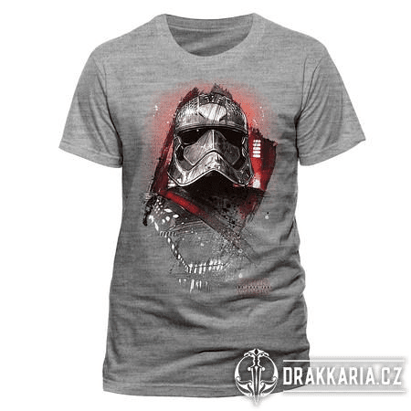 STAR WARS 8, THE LAST JEDI - KAPITÁN PHASMA, ŠEDÉ UNISEX TRIČKO