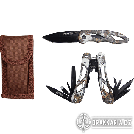 NŮŽ CAMO MULTI TOOL & KNIFE SET JACK PYKE OF ENGLAND