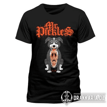 MR PICKLES - FACE, ČERNÉ UNISEX TŘIČKO