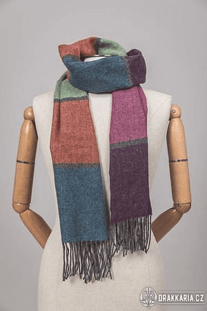 STRIPE SCARF, VLNĚNÁ ŠÁLA, IRSKO