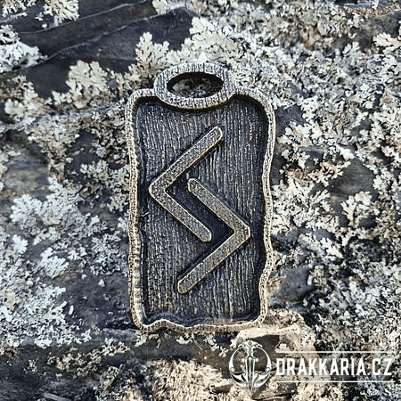 JERA, RUNOVÝ AMULET, ZINEK STAROMOSAZ