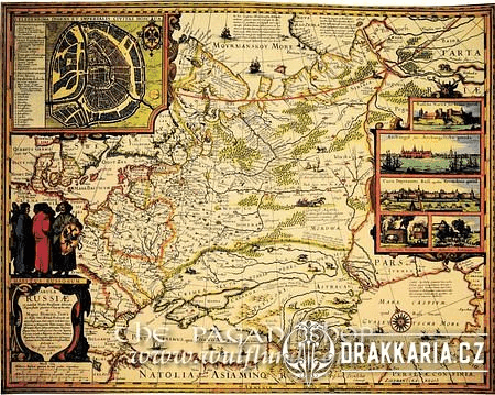 RUSKO 1648, NICOLAE JOANNIS PISCATOR, HISTORICKÁ MAPA, FAKSIMILE