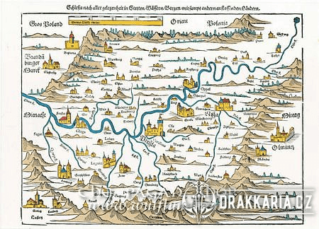 SLEZSKO, HISTORICKÁ MAPA, FAKSIMILE