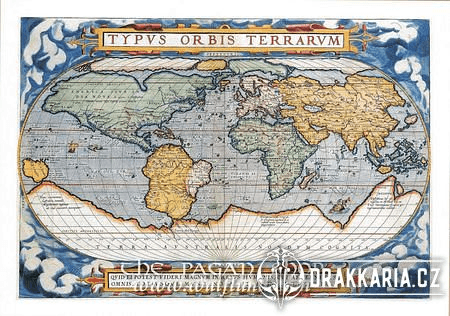 TYPUS ORBIS TERRARUM, HISTORICKÁ MAPA, FAKSIMILE