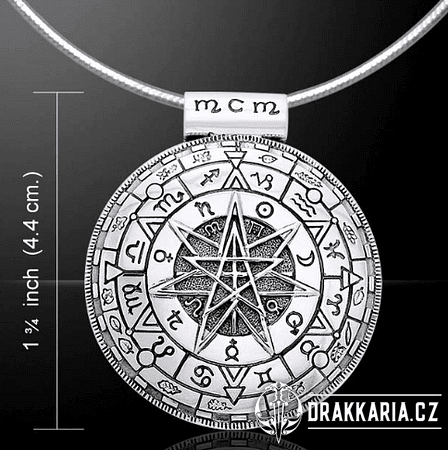 VELKÝ MAGICKÝ KRUH ROKU, TALISMAN, STŘÍBRO 925